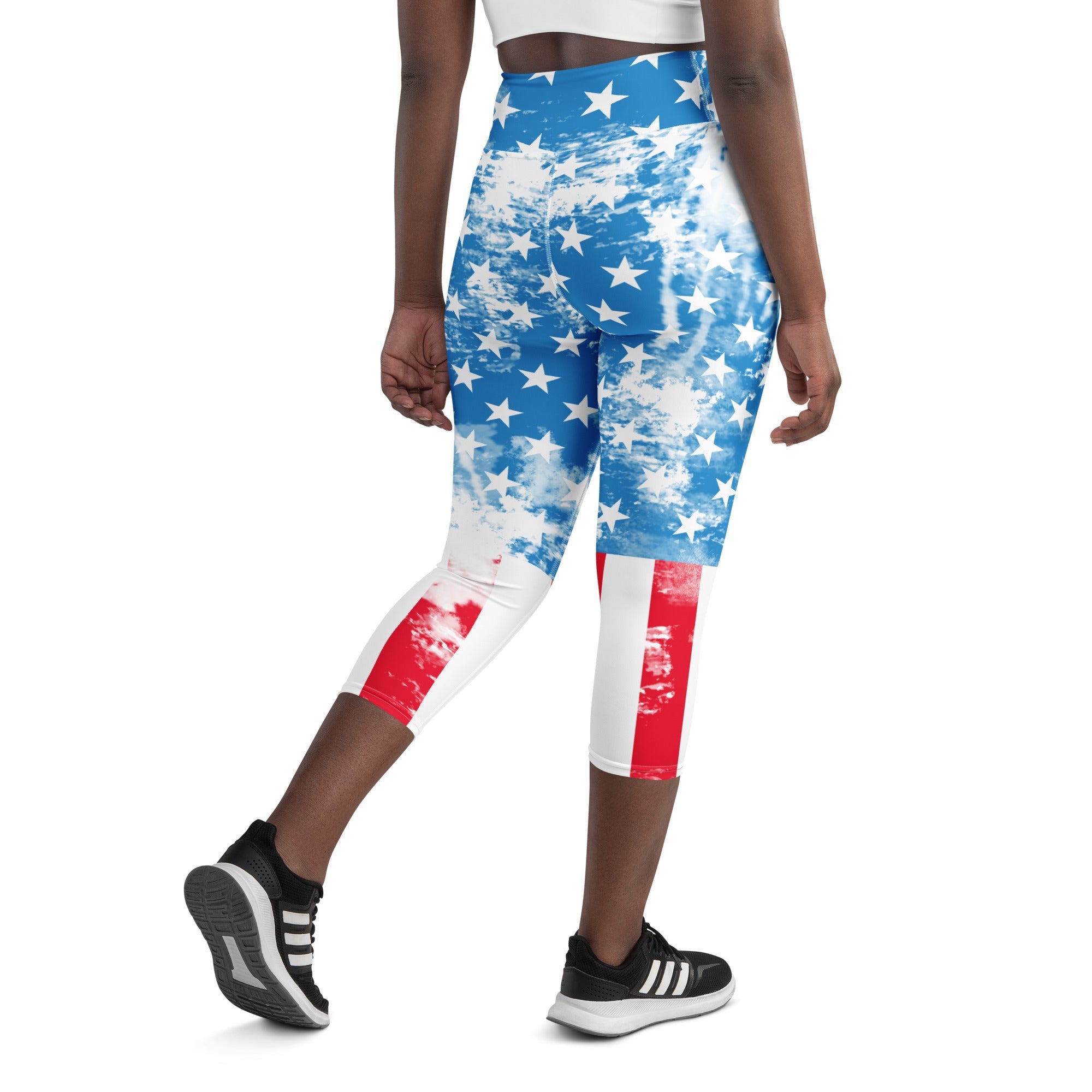 Artsy American Flag Yoga Capri