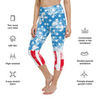 Artsy American Flag Yoga Capri