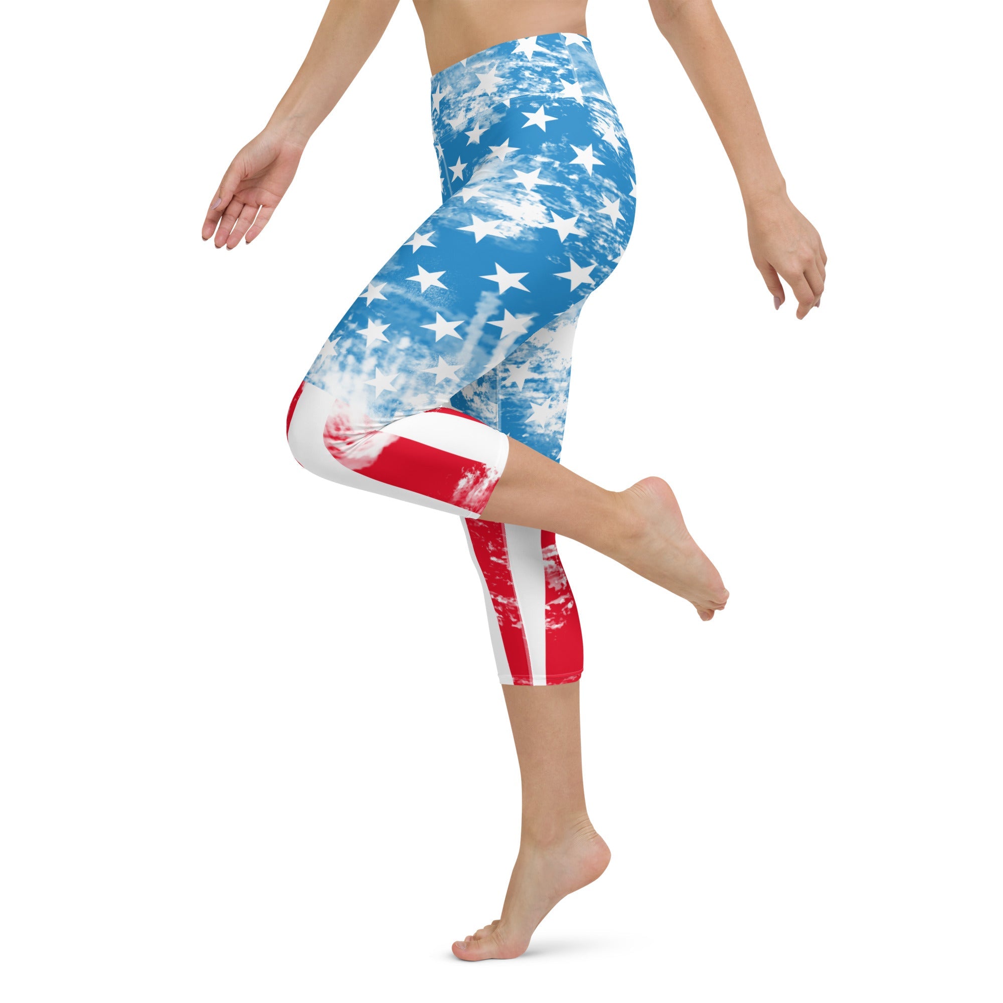 Artsy American Flag Yoga Capri