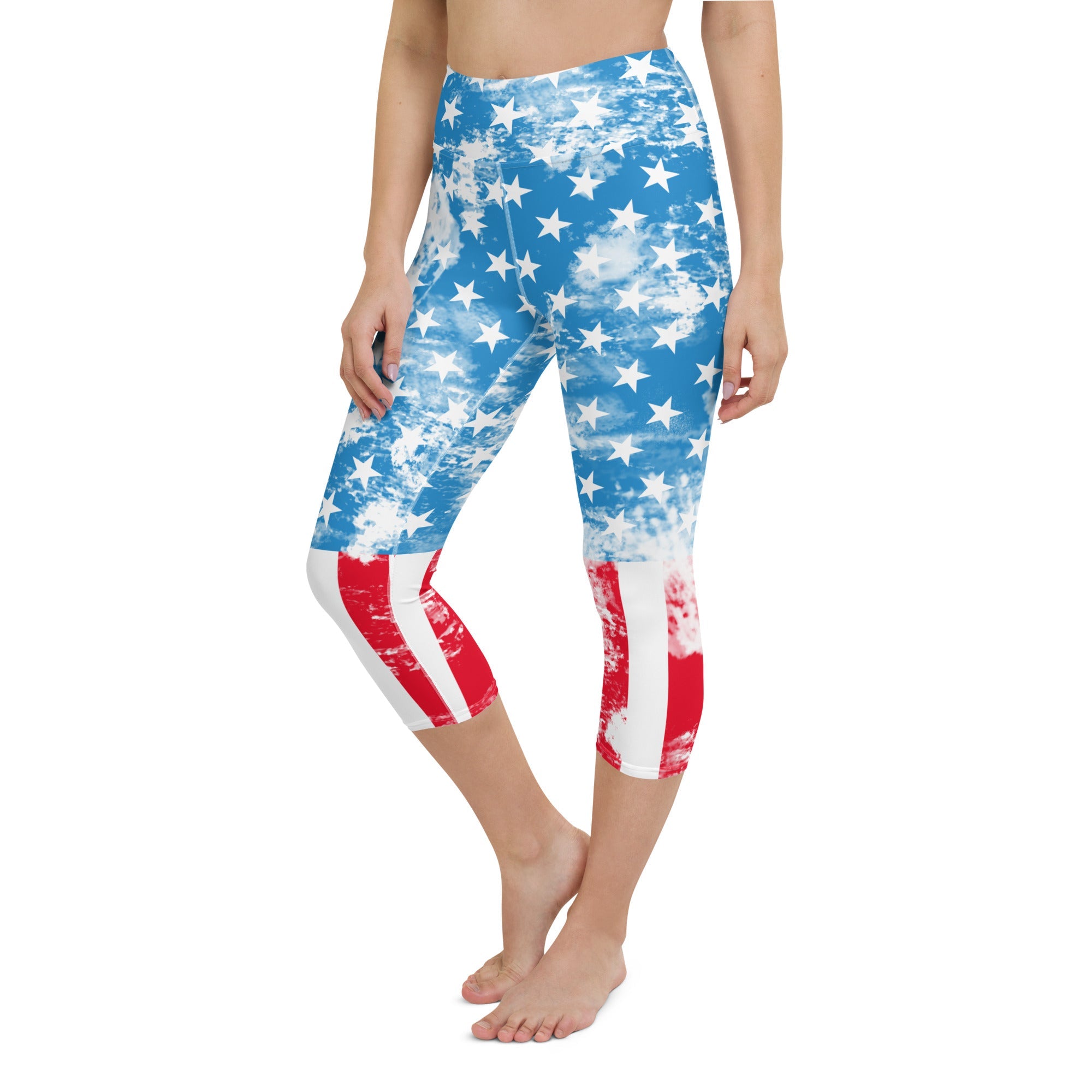 Artsy American Flag Yoga Capri