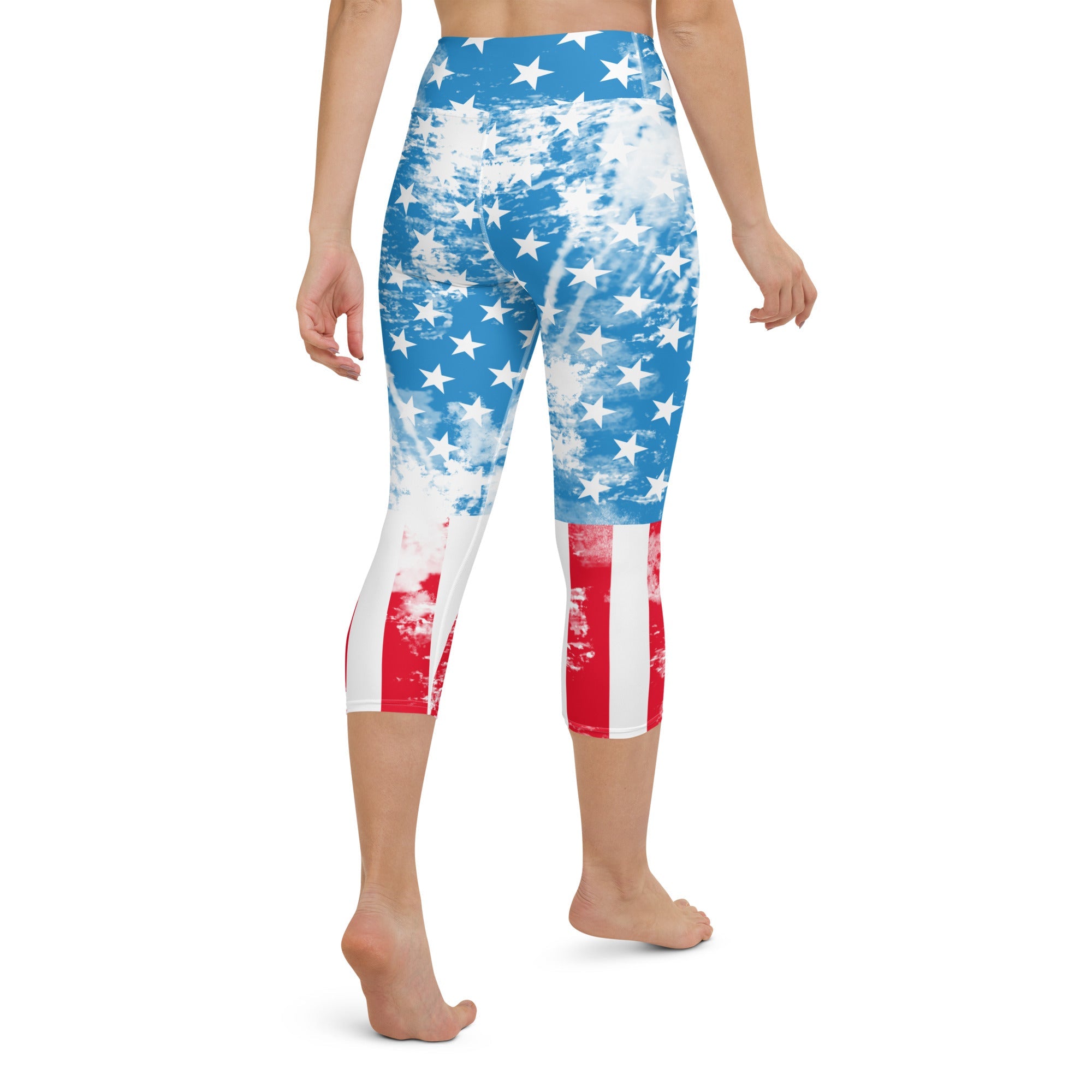 Artsy American Flag Yoga Capri