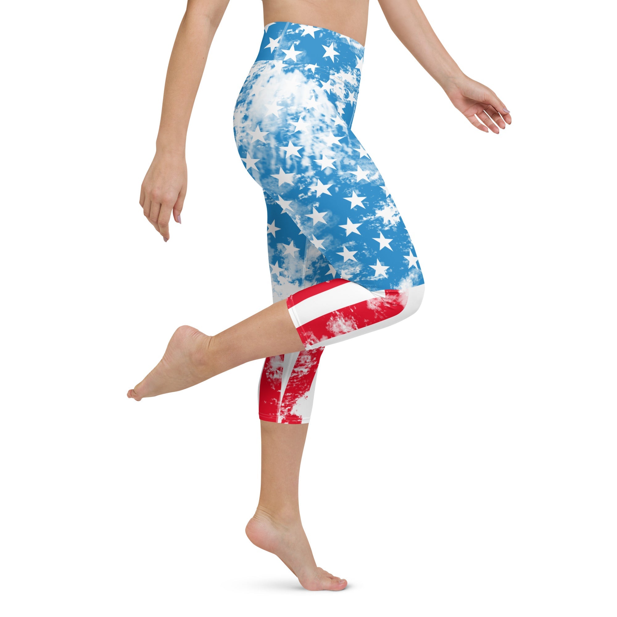 Artsy American Flag Yoga Capri