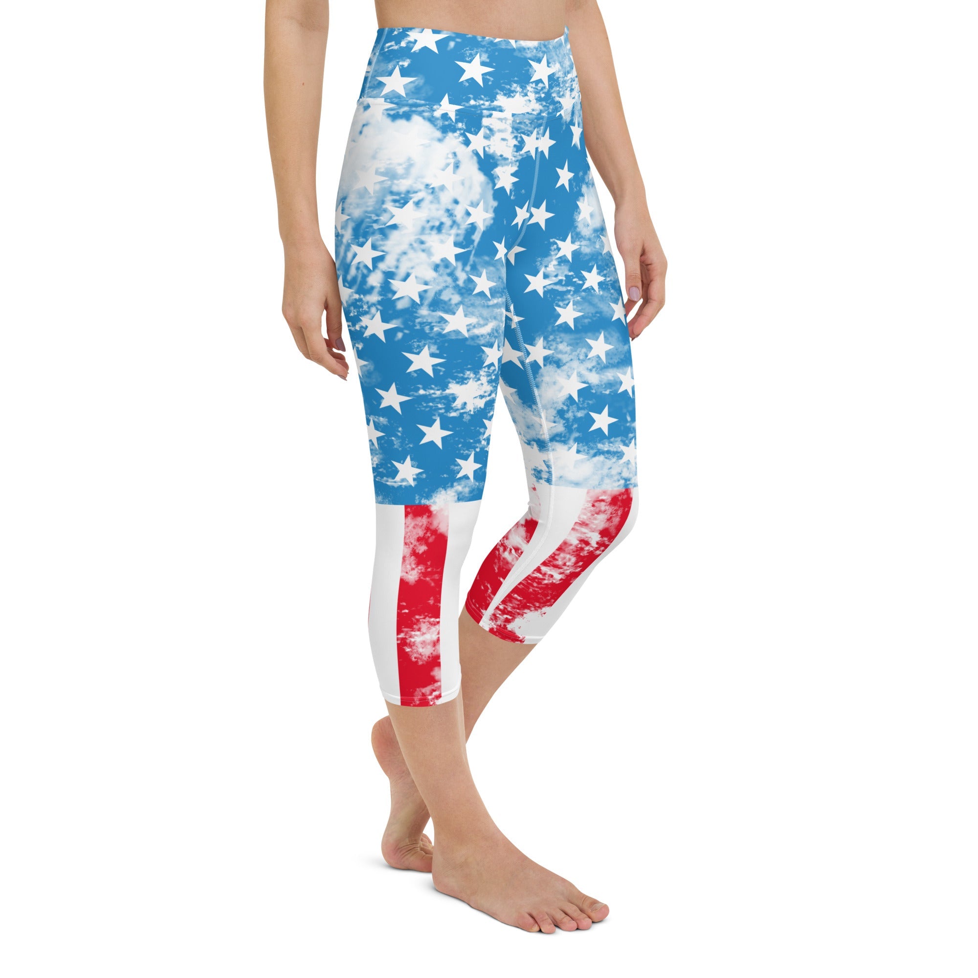 Artsy American Flag Yoga Capri