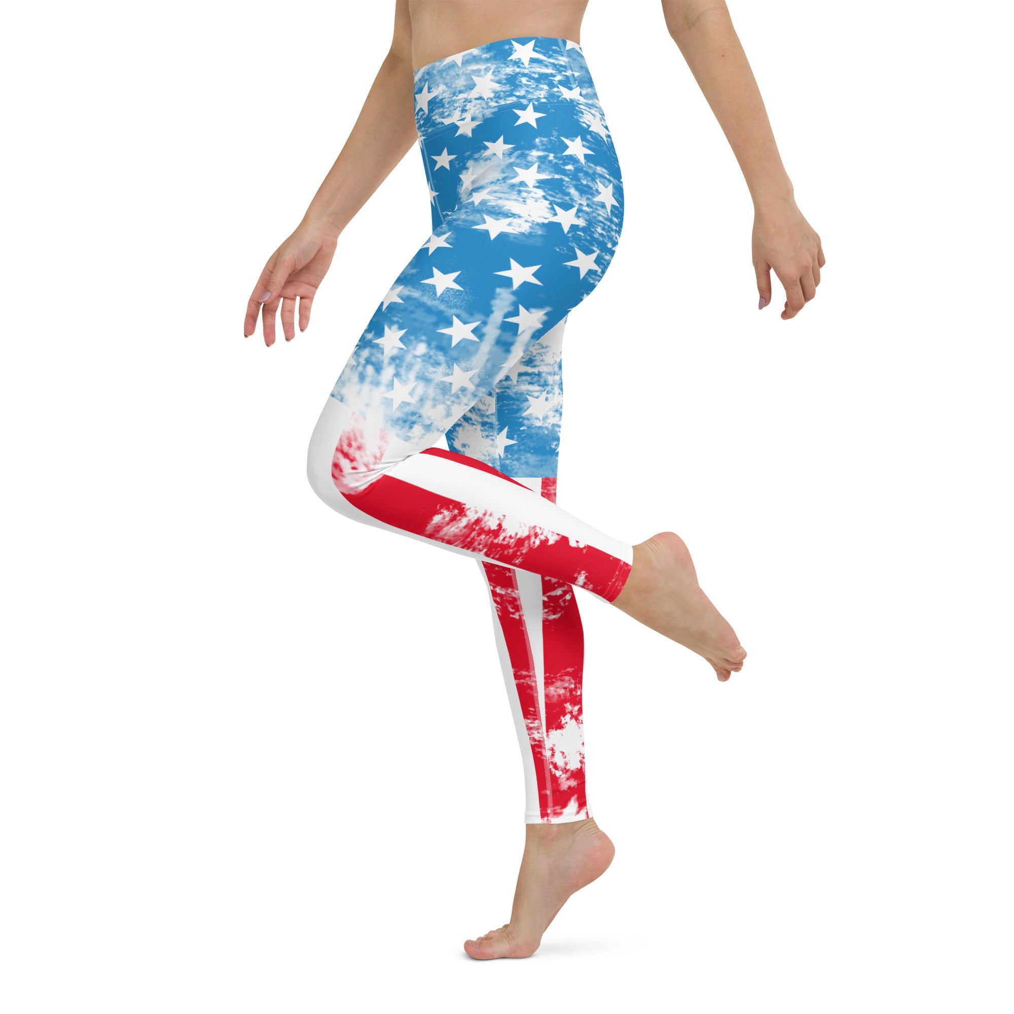 Artsy American Flag Yoga Leggings