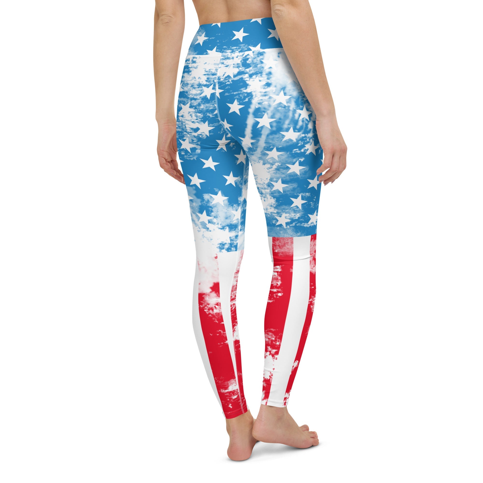 Artsy American Flag Yoga Leggings