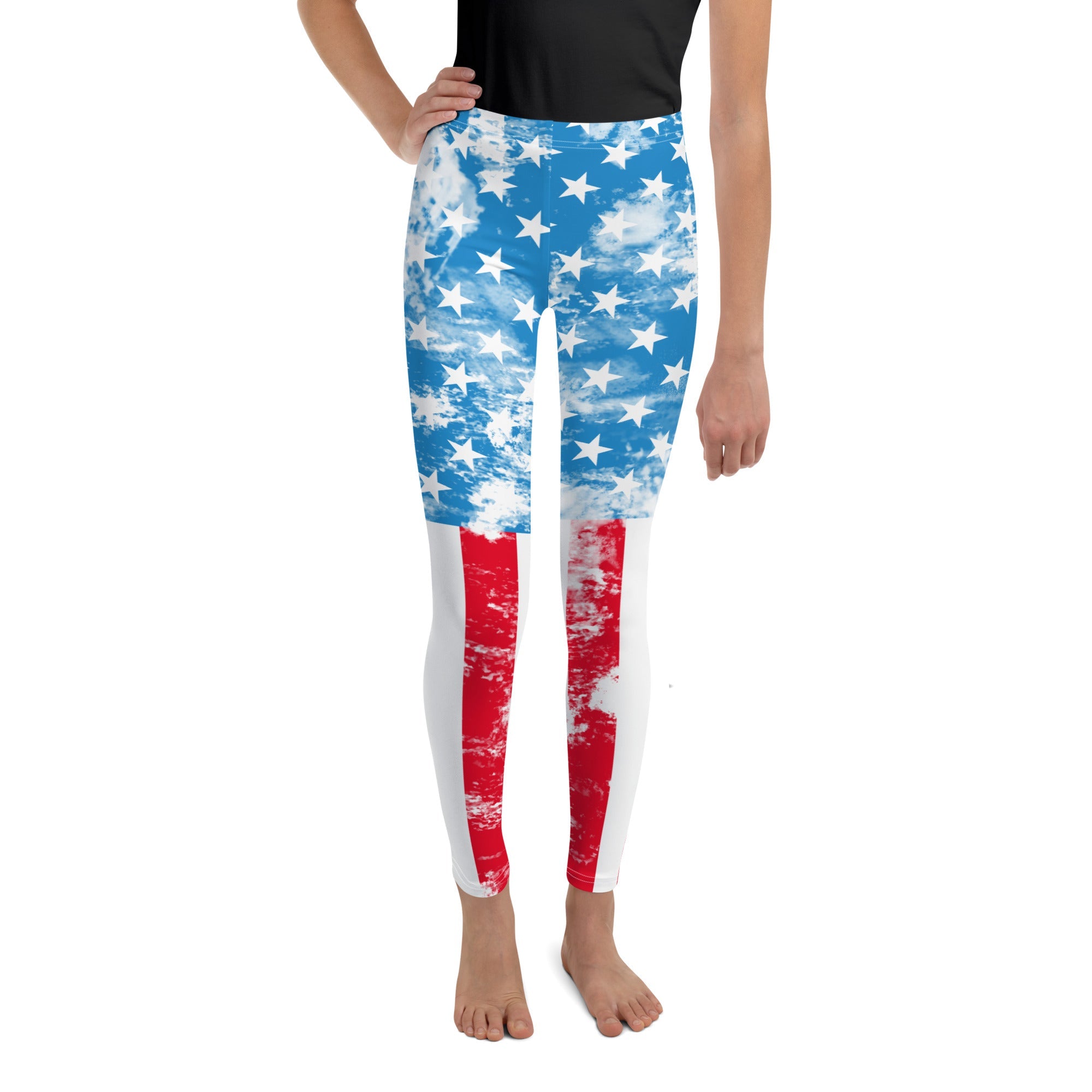 Artsy American Flag Youth Leggings