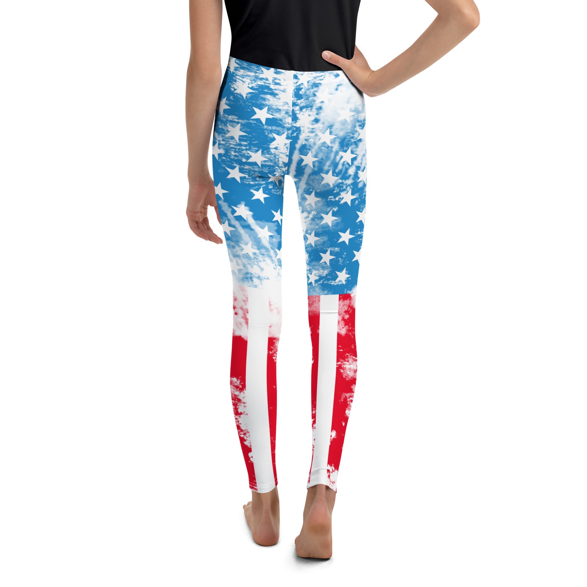 Artsy American Flag Youth Leggings