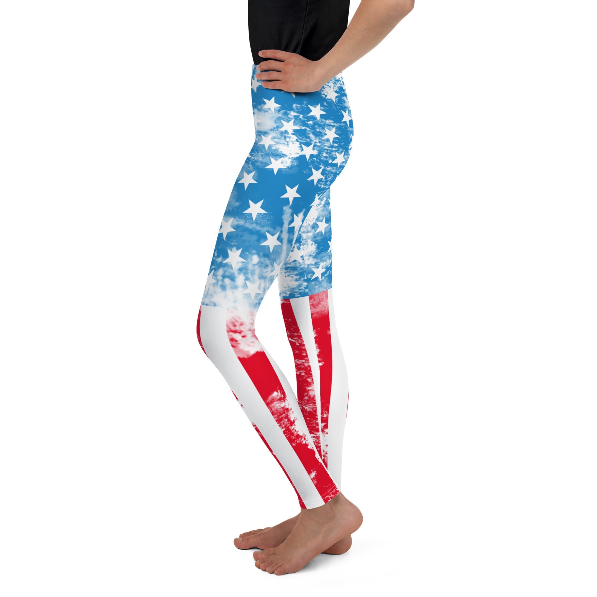 Artsy American Flag Youth Leggings