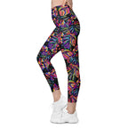Artsy Tropical Leggings With Pockets