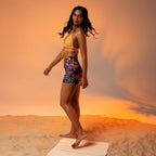 Artsy Tropical Yoga Shorts