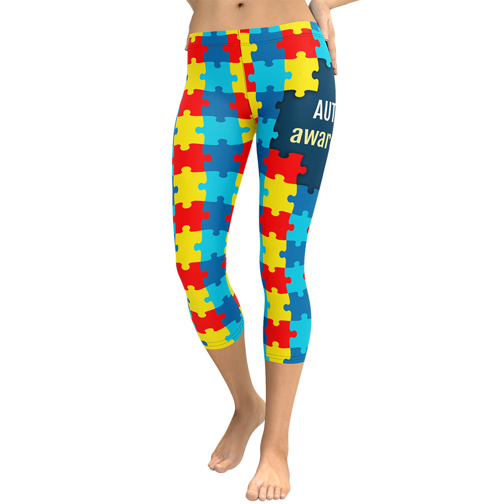 Autism Awareness Capris