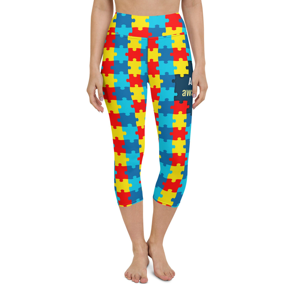Autism Awareness Yoga Capris