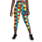 Autism Awareness Yoga Capris