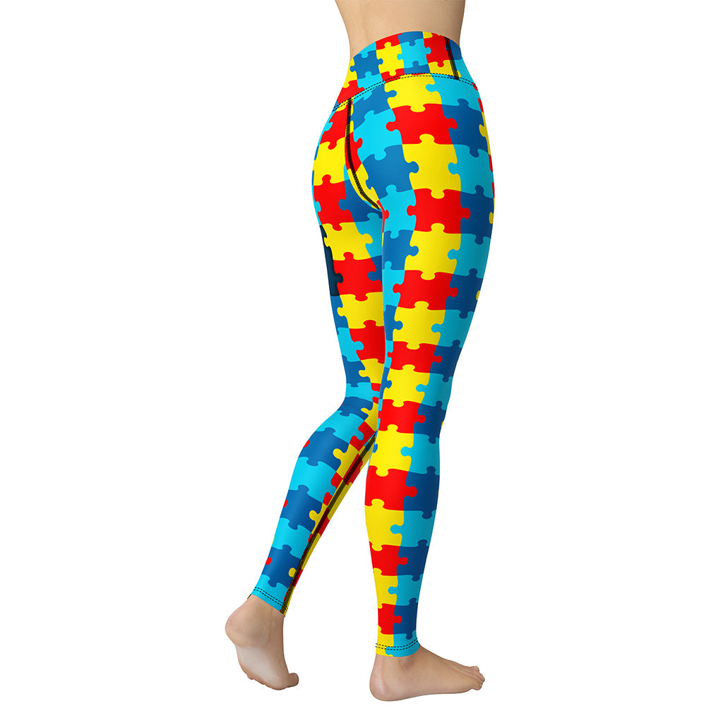 Autism Awareness Yoga Leggings