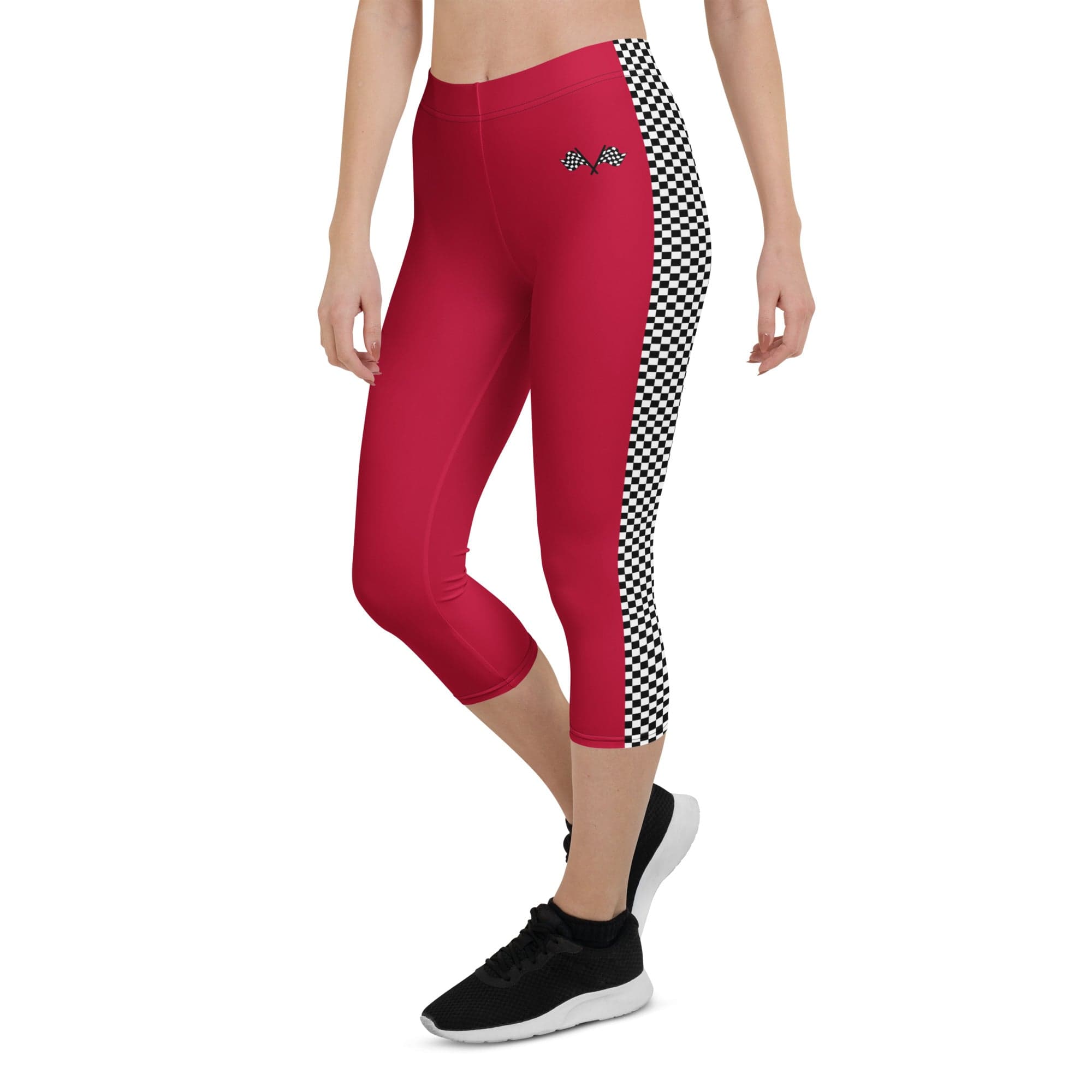 Auto Racing Checkered Capris