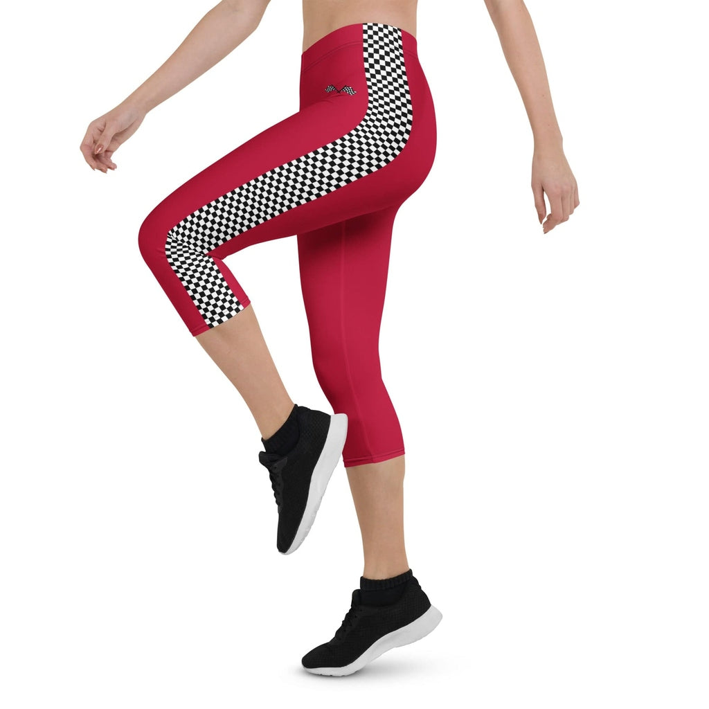 Auto Racing Checkered Capris
