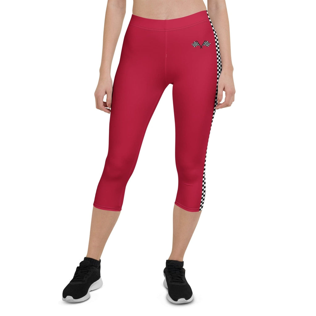 Auto Racing Checkered Capris