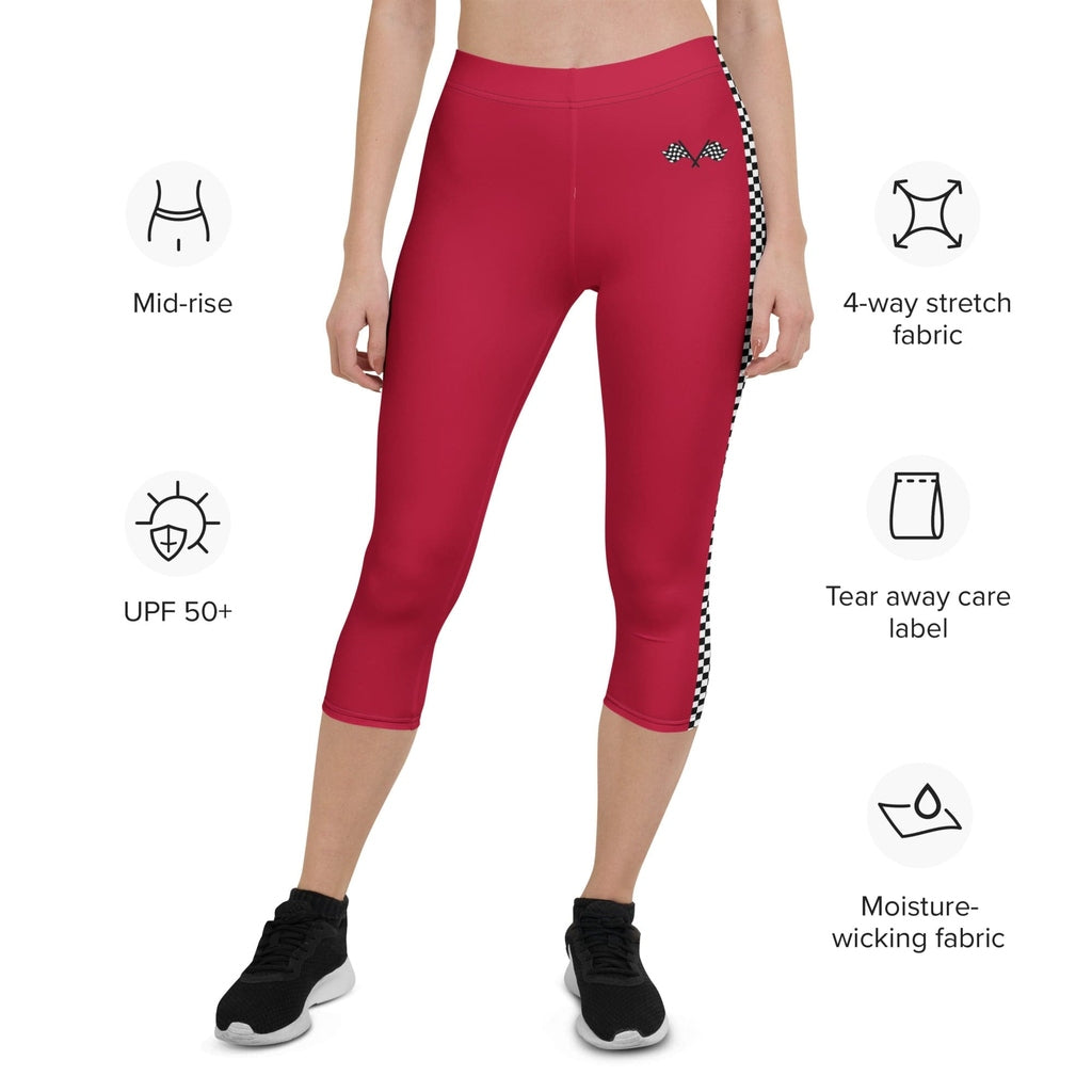 Auto Racing Checkered Capris