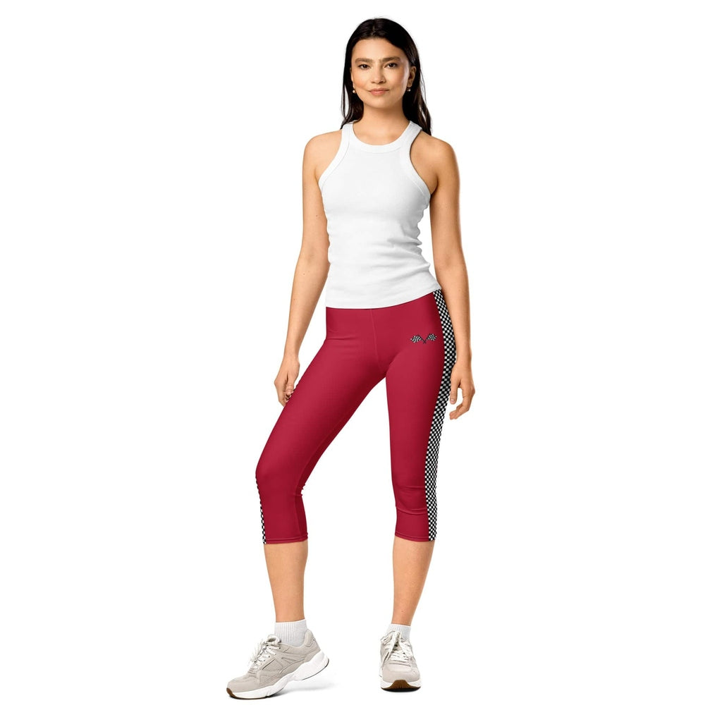 Auto Racing Checkered Capris