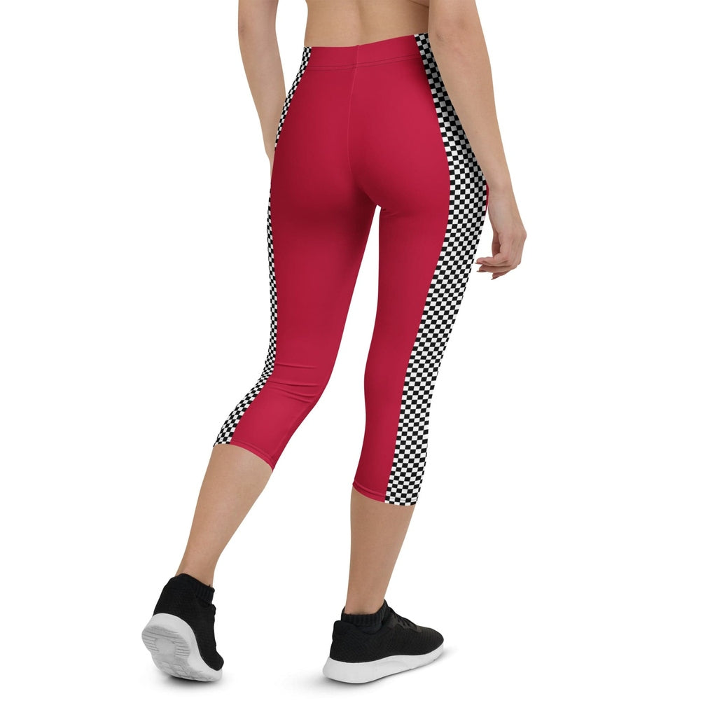 Auto Racing Checkered Capris