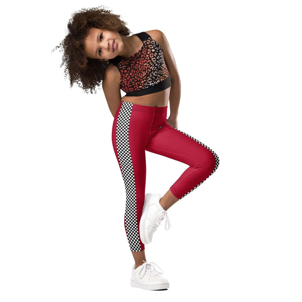 Auto Racing Checkered Kid's Leggings