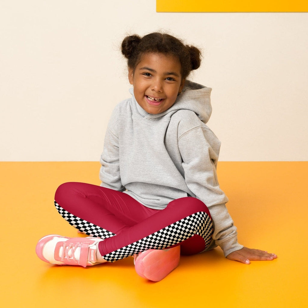 Auto Racing Checkered Kid's Leggings