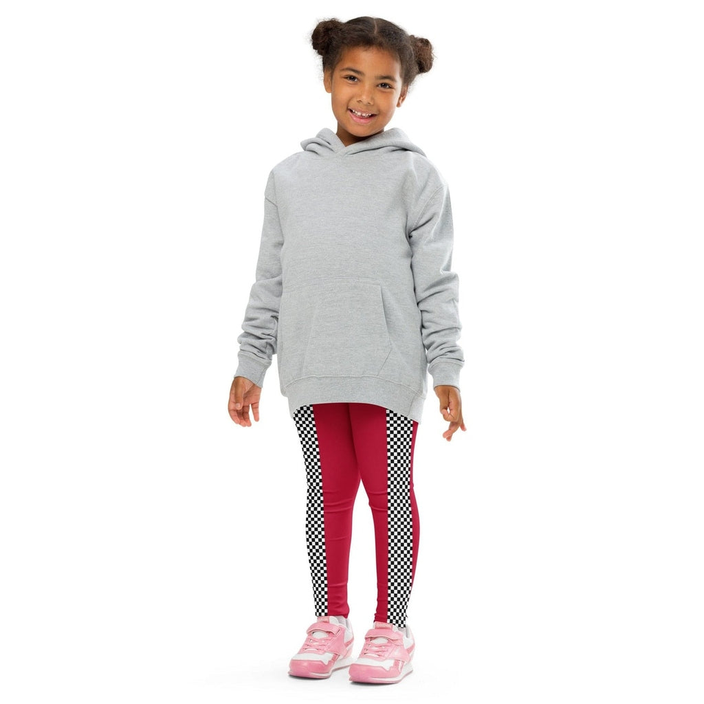 Auto Racing Checkered Kid's Leggings