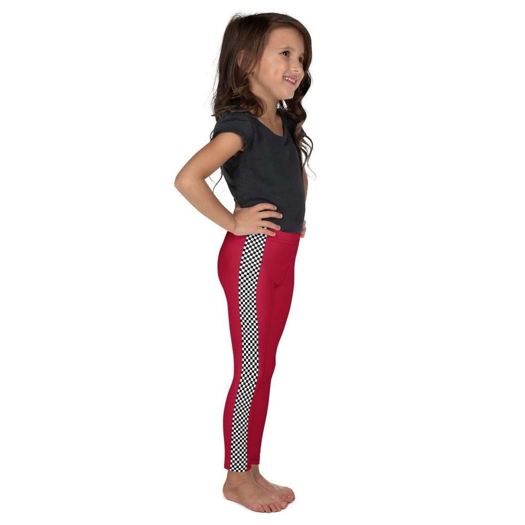 Auto Racing Checkered Kid's Leggings