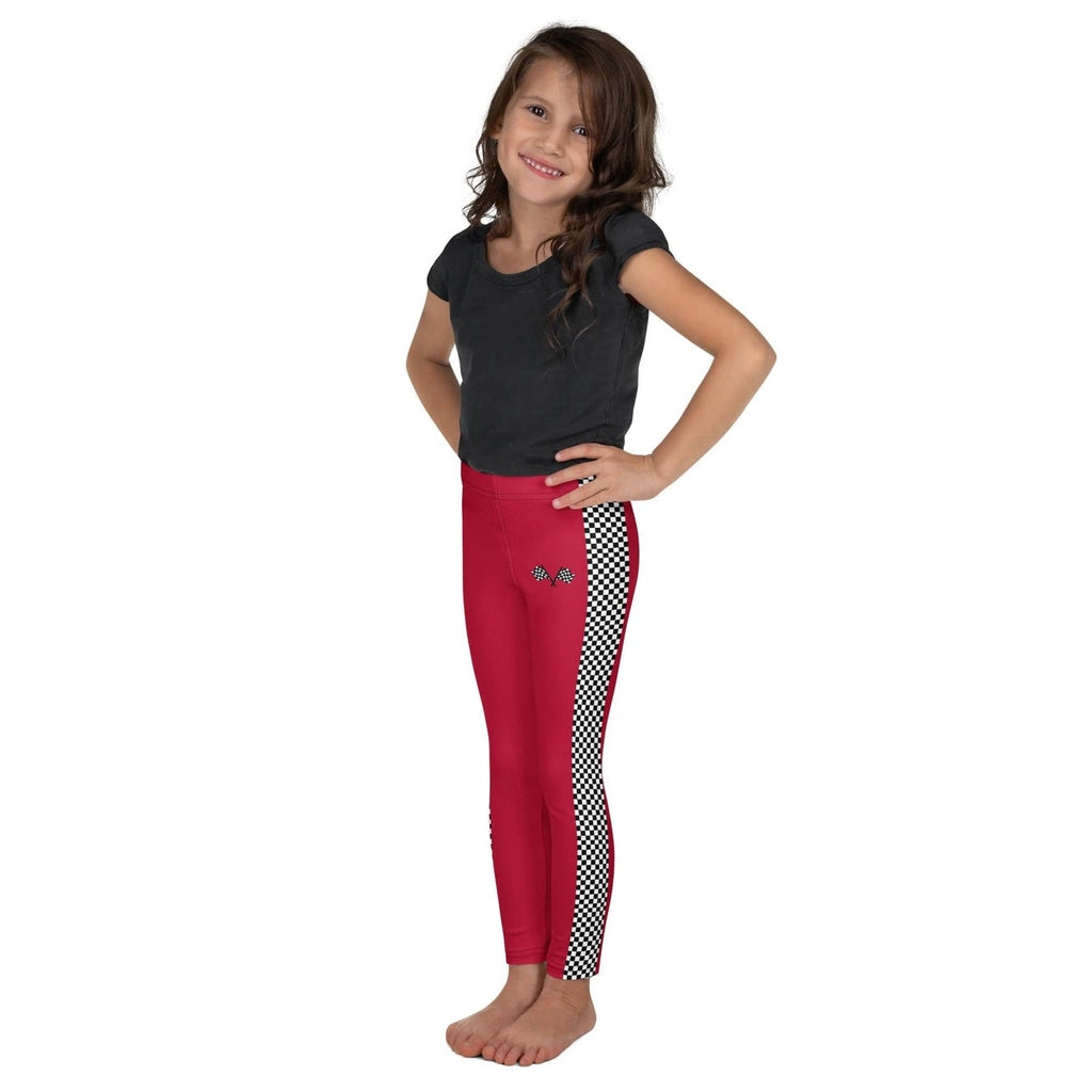Auto Racing Checkered Kid's Leggings