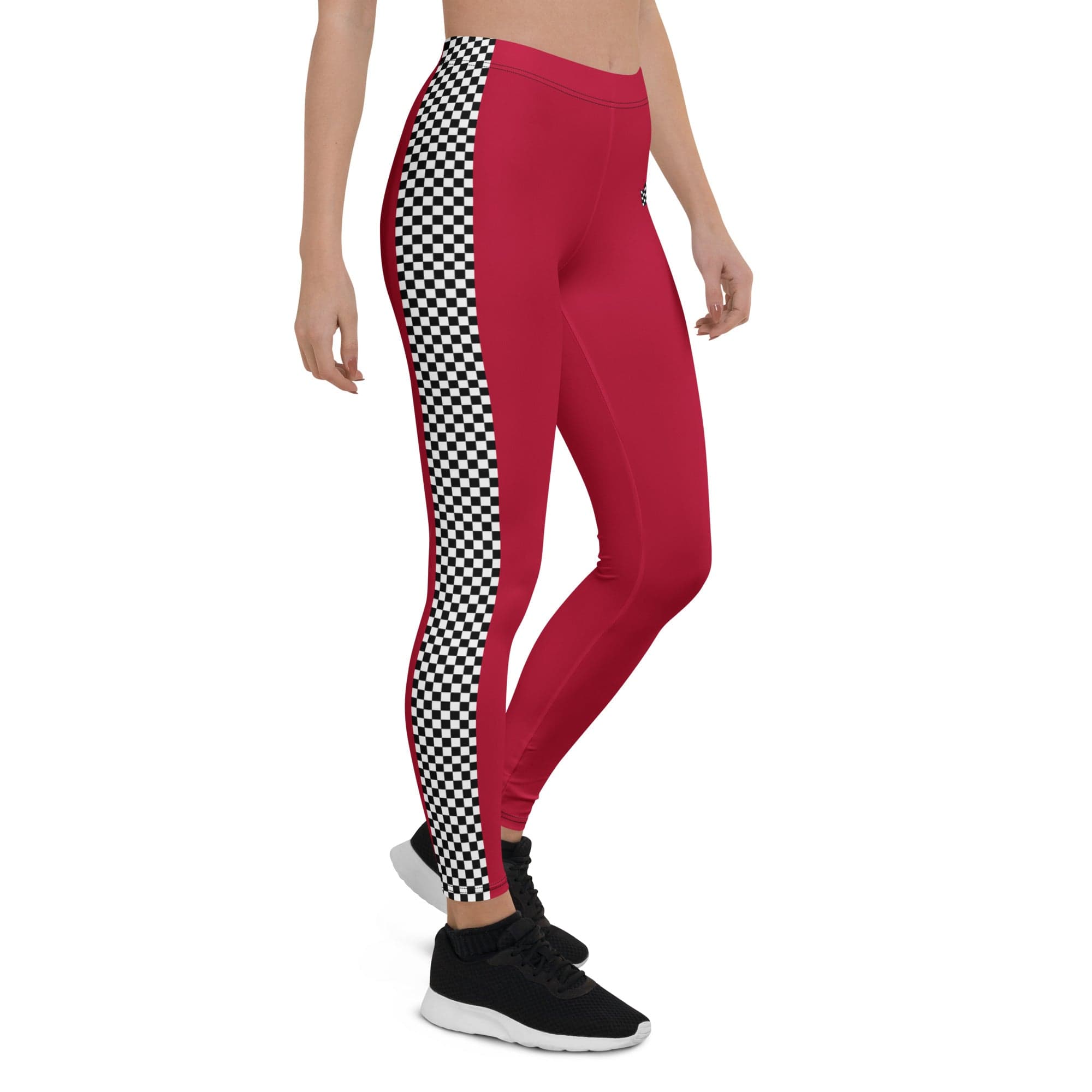 Auto Racing Checkered Leggings