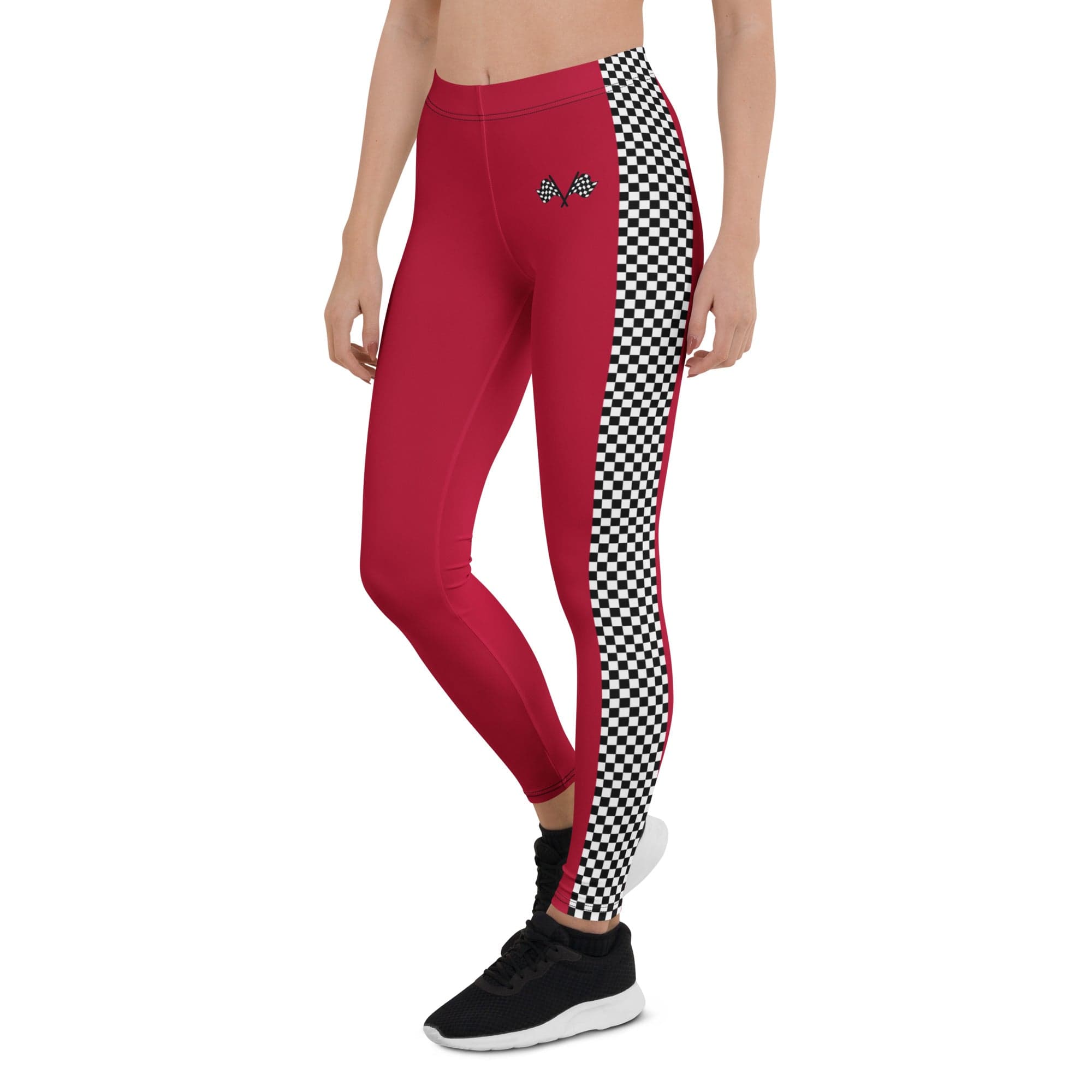 Auto Racing Checkered Leggings