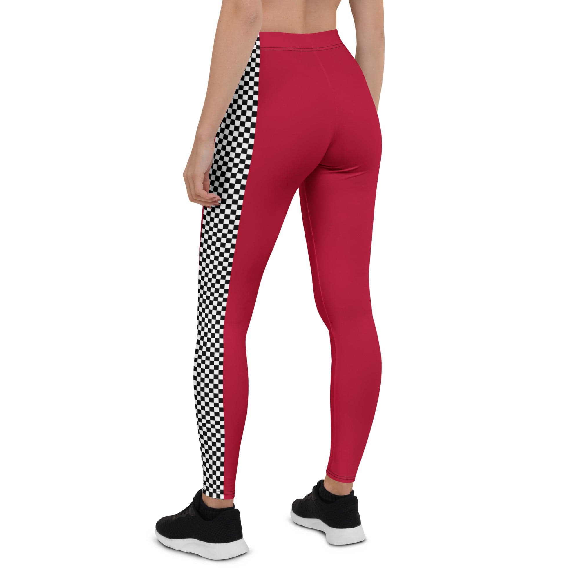 Auto Racing Checkered Leggings