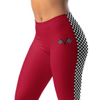 Auto Racing Checkered Leggings