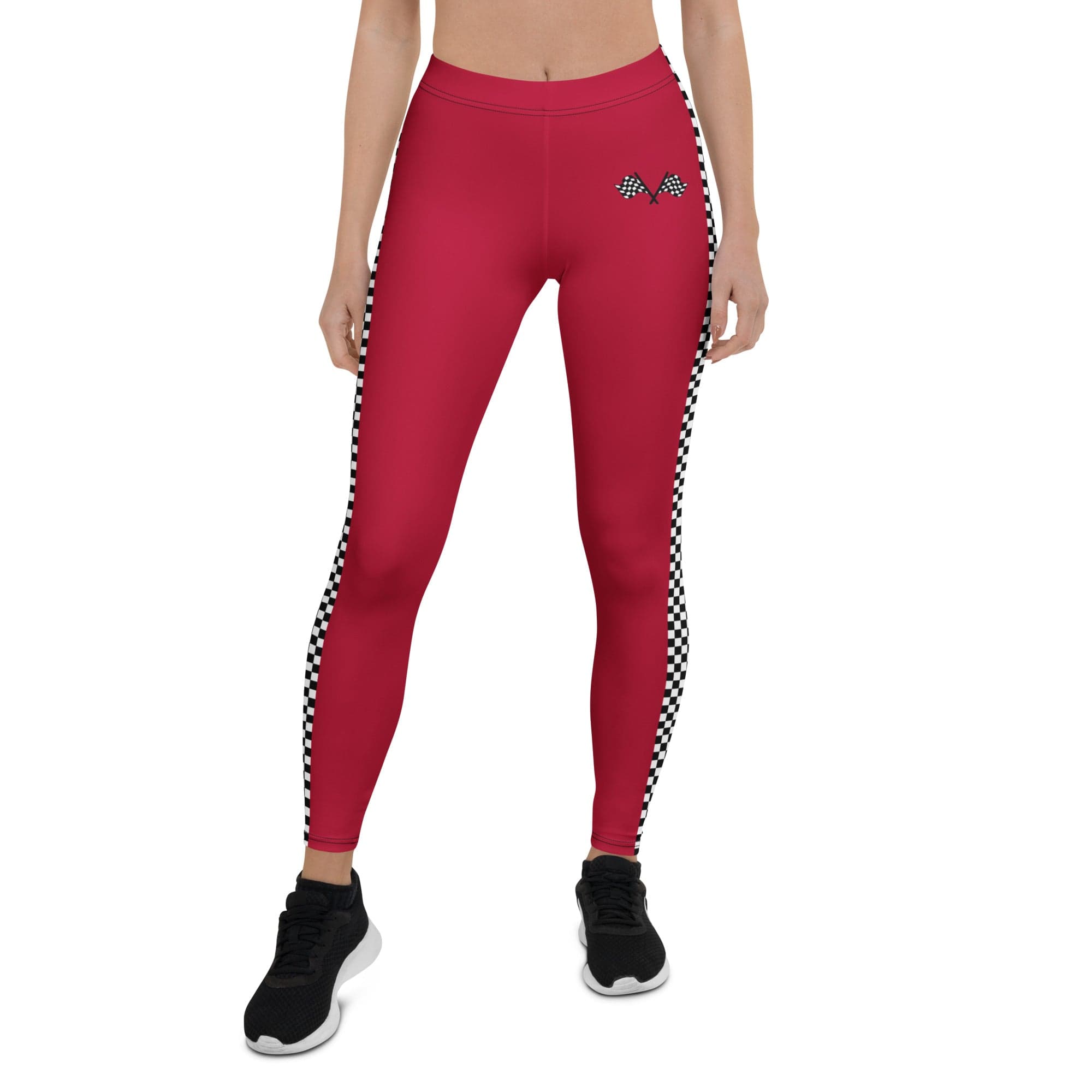 Auto Racing Checkered Leggings