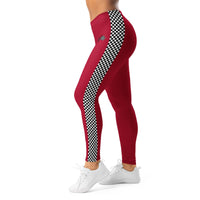 Auto Racing Checkered Leggings