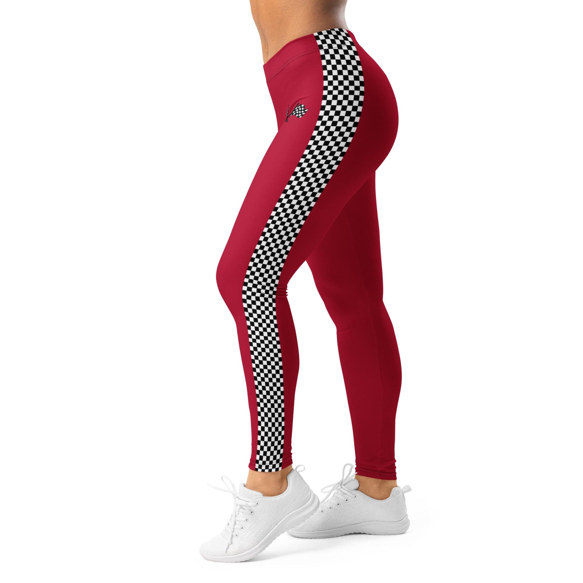 Auto Racing Checkered Leggings