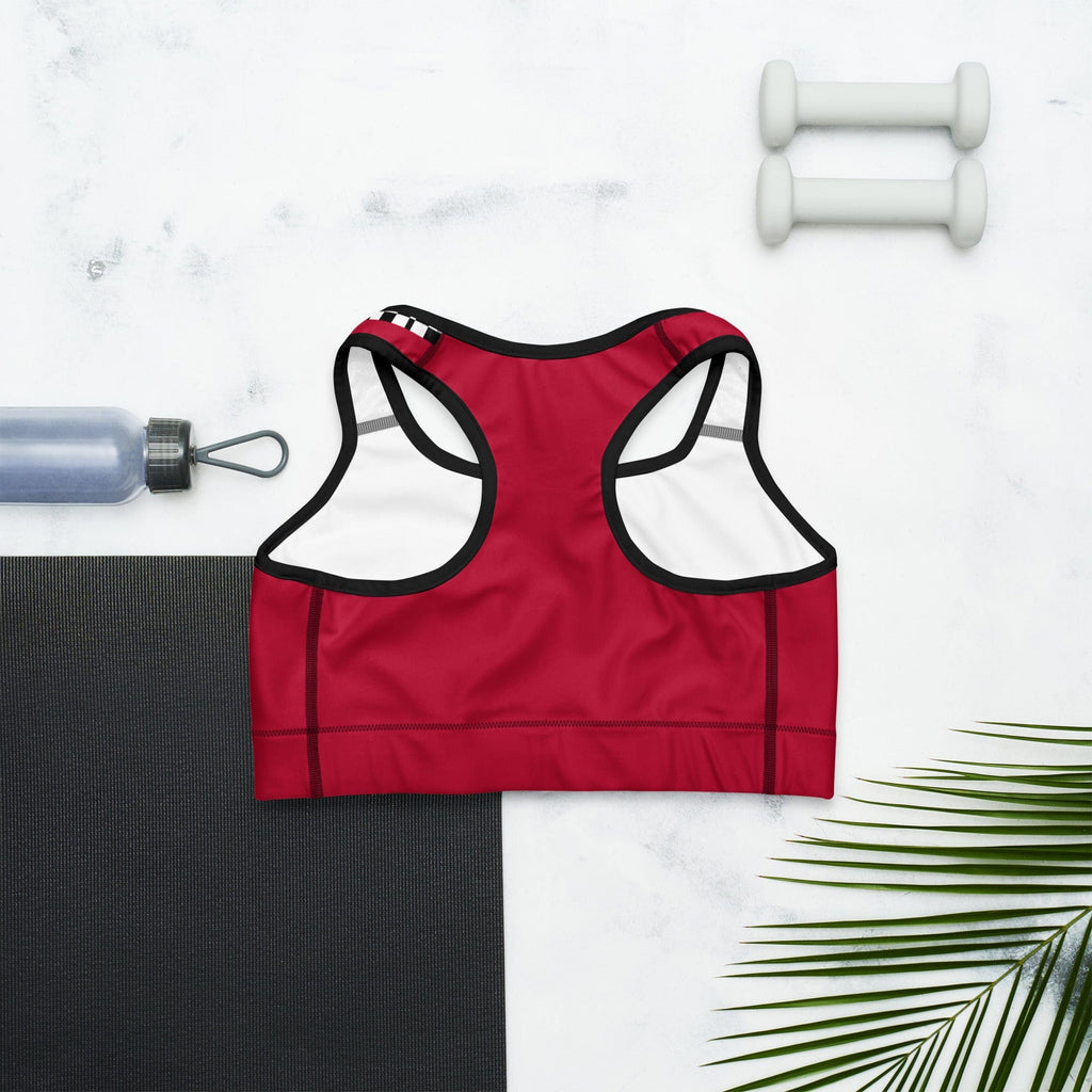 Auto Racing Checkered Sports Bra