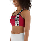 Auto Racing Checkered Sports Bra