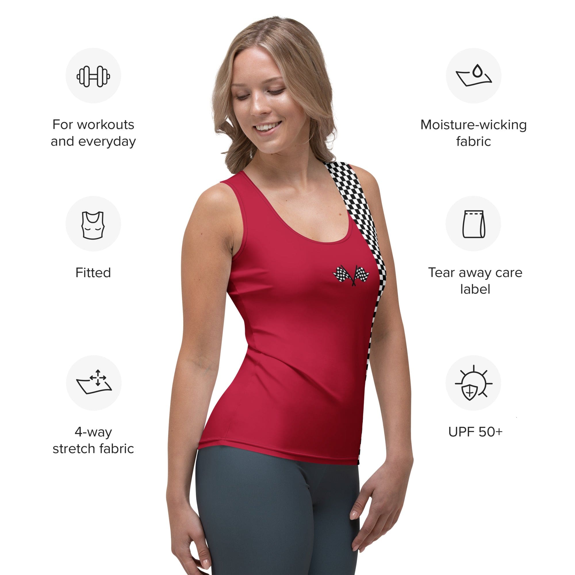 Auto Racing Checkered Tank Top