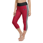 Auto Racing Checkered Yoga Capris