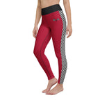 Auto Racing Checkered Yoga Leggings