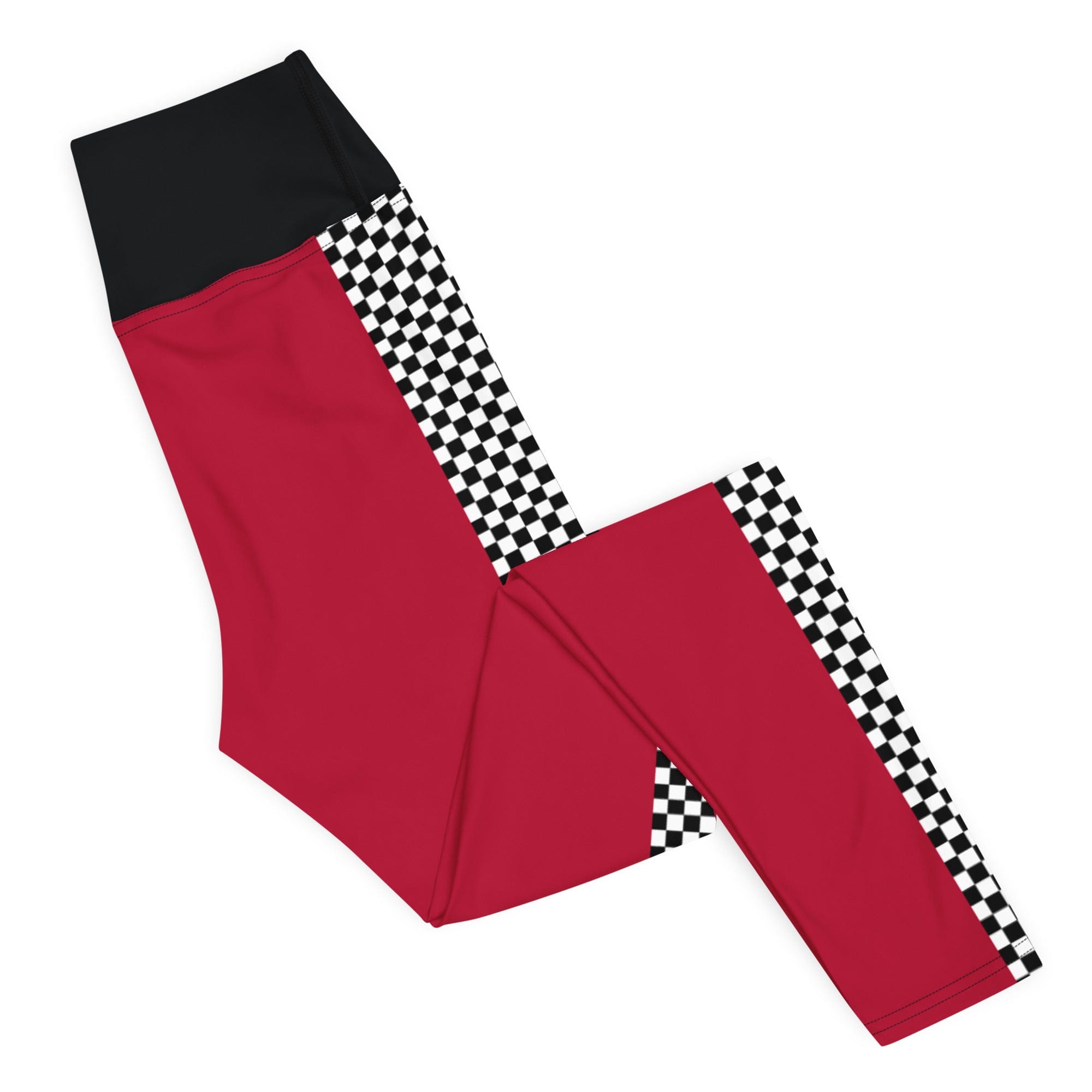 Auto Racing Checkered Yoga Leggings