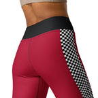 Auto Racing Checkered Yoga Leggings