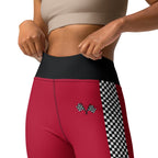 Auto Racing Checkered Yoga Leggings