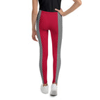 Auto Racing Checkered Youth Leggings