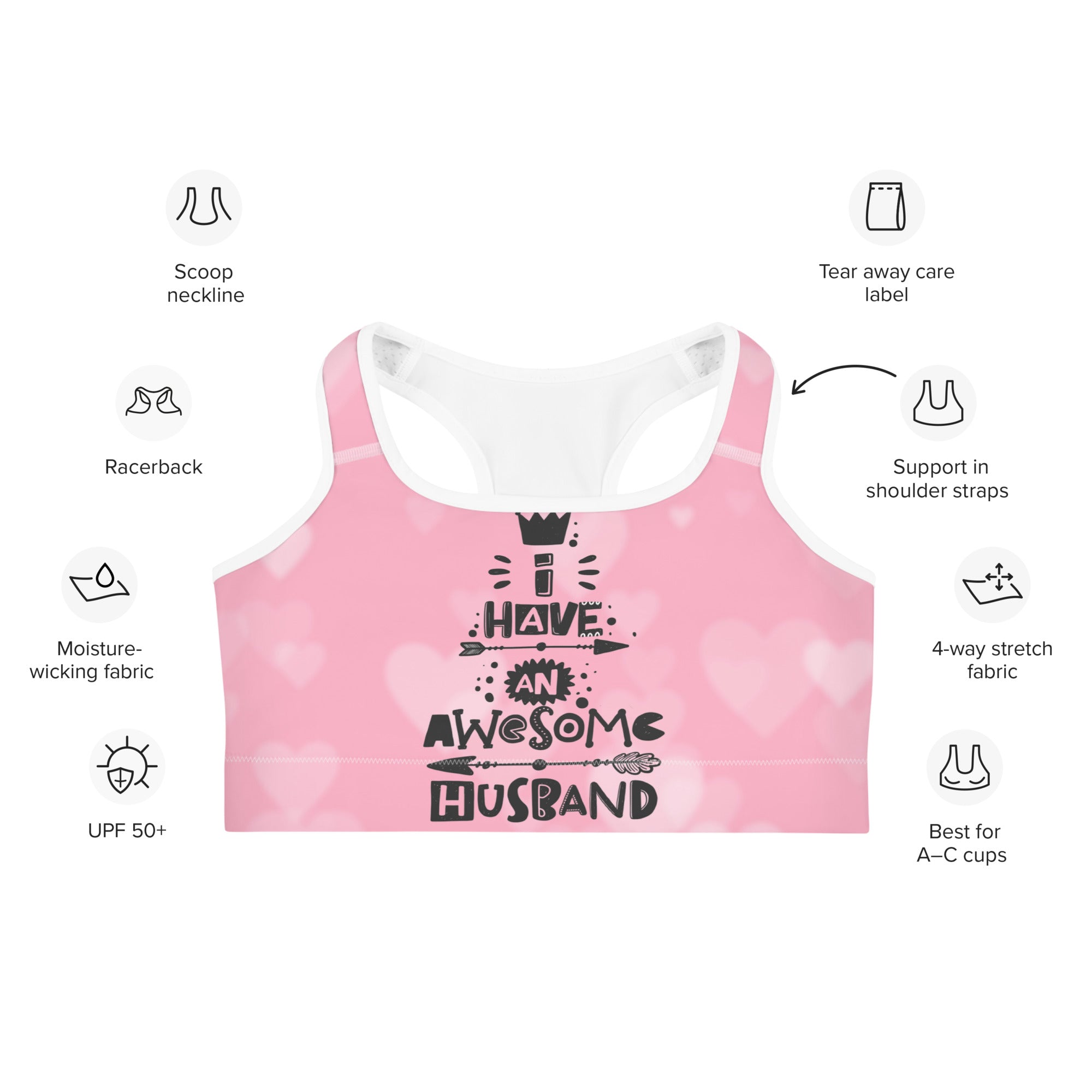 Awesome Husband Sports Bra