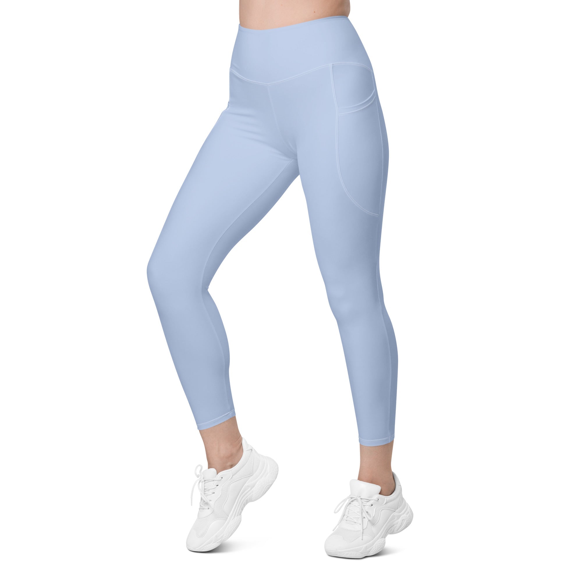 Baby Blue Leggings With Pockets