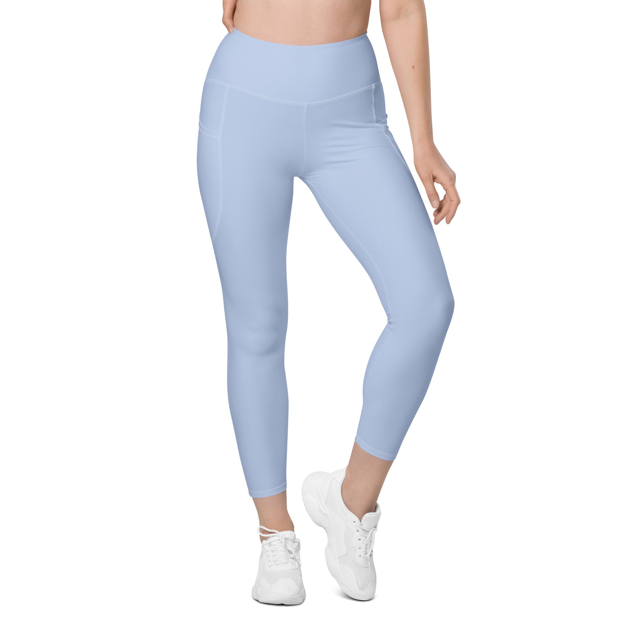Baby Blue Leggings With Pockets