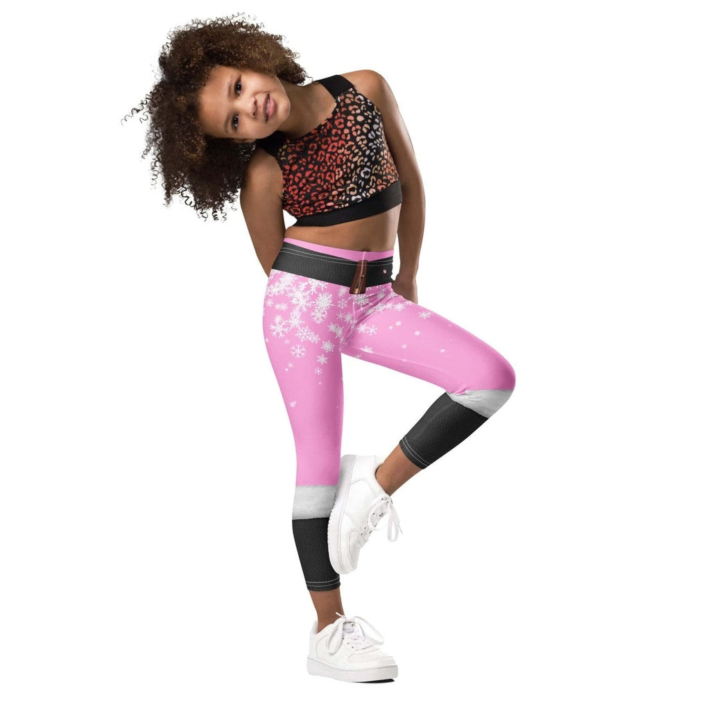 Baby Pink Santa Kid's Leggings
