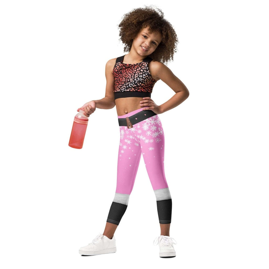 Baby Pink Santa Kid's Leggings